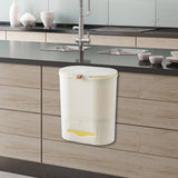 Maxbell Maxbell Multipurpose Trash Bin 9L Hanging Waste Can for Toilet Living Room Dormitory Beige
