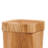Maxbell Wood Grain Trash Can Reusable Wastebasket for Living Room Farmhouse A