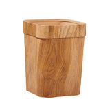 Maxbell Wood Grain Trash Can Reusable Wastebasket for Living Room Farmhouse A