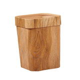 Maxbell Wood Grain Trash Can Reusable Wastebasket for Living Room Farmhouse A