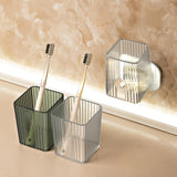 Maxbell Toothbrush Holder With Mug Durable Decoration for Dormitory Bedroom Home Clear