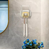 Maxbell Toothbrush Holder With Mug Durable Decoration for Dormitory Bedroom Home Clear