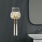 Maxbell Toothbrush Holder With Mug Durable Decoration for Dormitory Bedroom Home Clear