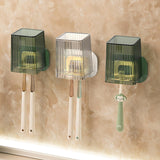 Maxbell Toothbrush Holder With Mug Durable Decoration for Dormitory Bedroom Home Clear