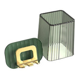Maxbell Toothbrush Holder With Mug Durable Decoration for Dormitory Bedroom Home Green