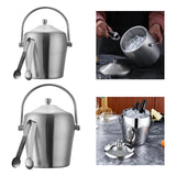 Maxbell Maxbell Ice Bucket Cooler Double Insulated Storage Container for Hotel Dining Room 1.2L