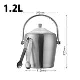 Maxbell Maxbell Ice Bucket Cooler Double Insulated Storage Container for Hotel Dining Room 1.2L