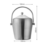 Maxbell Maxbell Ice Bucket Cooler Double Insulated Storage Container for Hotel Dining Room 2L