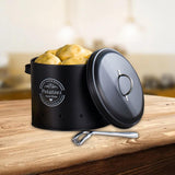 Maxbell 3 Pieces Potato Onion Garlic Canister Set Garlic Keeper Jars for Restaurant Black