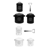 Maxbell 3 Pieces Potato Onion Garlic Canister Set Garlic Keeper Jars for Restaurant Black