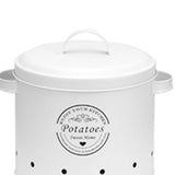 Maxbell 3 Pieces Potato Onion Garlic Canister Set Garlic Keeper Jars for Restaurant White