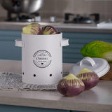 Maxbell 3 Pieces Potato Onion Garlic Canister Set Garlic Keeper Jars for Restaurant White