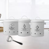 Maxbell Maxbell 3x Kitchen Canister with Airtight Lids Bin for Food Storage Tea Coffee