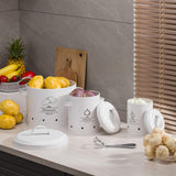 Maxbell Maxbell 3x Kitchen Canister with Airtight Lids Bin for Food Storage Tea Coffee