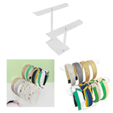 Maxbell Acrylic Headband Holder Hairband Display Stand Protection Durable for Watch 2 Tier