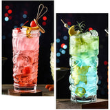 Maxbell Old Fashioned Drinks Glasses Tea Water Cup Large Drinkware for Anniversary Style B
