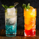 Maxbell Old Fashioned Drinks Glasses Tea Water Cup Large Drinkware for Anniversary Style B