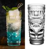 Maxbell Old Fashioned Drinks Glasses Tea Water Cup Large Drinkware for Anniversary Style B