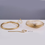 Maxbell Multilayer Drain Basket Organizer Holder Metal Frame for Countertop Kitchen Aureate