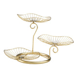 Maxbell Multilayer Drain Basket Organizer Holder Metal Frame for Countertop Kitchen Aureate