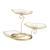 Maxbell Multilayer Drain Basket Organizer Holder Metal Frame for Countertop Kitchen Aureate