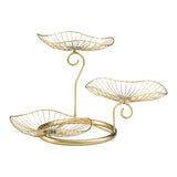 Maxbell Multilayer Drain Basket Organizer Holder Metal Frame for Countertop Kitchen Aureate