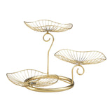 Maxbell Multilayer Drain Basket Organizer Holder Metal Frame for Countertop Kitchen Aureate