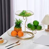 Maxbell Multilayer Drain Basket Organizer Holder Metal Frame for Countertop Kitchen Aureate