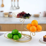 Maxbell Multilayer Drain Basket Organizer Holder Metal Frame for Countertop Kitchen Aureate