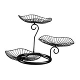 Maxbell Multilayer Drain Basket Organizer Holder Metal Frame for Countertop Kitchen Black