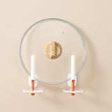 Maxbell Wall Mounted Kitchen Utensil Hook 6 Hooks Door Hook for Home Cabinet White and Orange