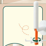 Maxbell Wall Mounted Kitchen Utensil Hook 6 Hooks Door Hook for Home Cabinet White and Orange