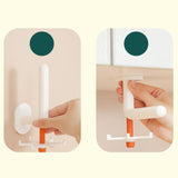 Maxbell Wall Mounted Kitchen Utensil Hook 6 Hooks Door Hook for Home Cabinet White and Orange