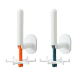 Maxbell Wall Mounted Kitchen Utensil Hook 6 Hooks Door Hook for Home Cabinet White and Orange
