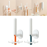 Maxbell Wall Mounted Kitchen Utensil Hook 6 Hooks Door Hook for Home Cabinet White and Orange