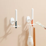 Maxbell Wall Mounted Kitchen Utensil Hook 6 Hooks Door Hook for Home Cabinet White and Orange