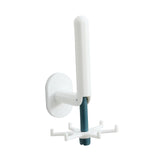 Maxbell Wall Mounted Kitchen Utensil Hook 6 Hooks Door Hook for Home Cabinet White and Bue