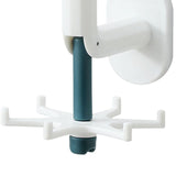 Maxbell Wall Mounted Kitchen Utensil Hook 6 Hooks Door Hook for Home Cabinet White and Bue