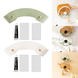 Maxbell Pot Lid Storage Rack Pan Organizer Wall Mount Self Adhesive Compact Durable Green