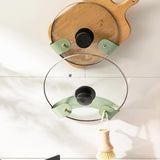 Maxbell Pot Lid Storage Rack Pan Organizer Wall Mount Self Adhesive Compact Durable Green