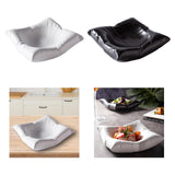 Maxbell Ceramic Dinner Plate Modern Elegant 6inch for Restaurant Party White