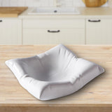 Maxbell Ceramic Dinner Plate Modern Elegant 6inch for Restaurant Party White