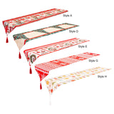 Maxbell Christmas Tablecloth Multipurpose Reusable for Party Gatherings Holiday Style A