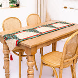 Maxbell Christmas Tablecloth Multipurpose Reusable for Party Gatherings Holiday Style D