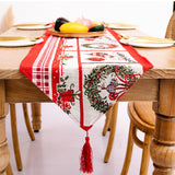 Maxbell Christmas Tablecloth Multipurpose Reusable for Party Gatherings Holiday Style E