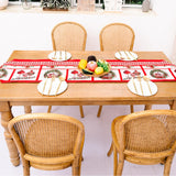 Maxbell Christmas Tablecloth Multipurpose Reusable for Party Gatherings Holiday Style E