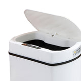Maxbell 13L Sensor Trash Can Garbage Bucket Waste Bins for Office Kitchen Bedroom White