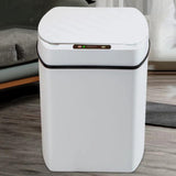 Maxbell 13L Sensor Trash Can Garbage Bucket Waste Bins for Office Kitchen Bedroom White