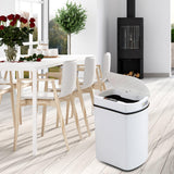 Maxbell 13L Sensor Trash Can Garbage Bucket Waste Bins for Office Kitchen Bedroom White