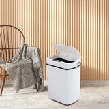Maxbell 13L Sensor Trash Can Garbage Bucket Waste Bins for Office Kitchen Bedroom White